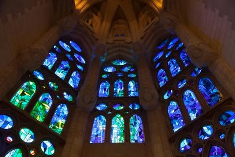 Church windows interior Foto stock
