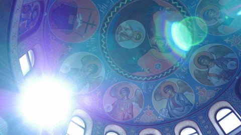 Church windows light Stock Footage 73420540