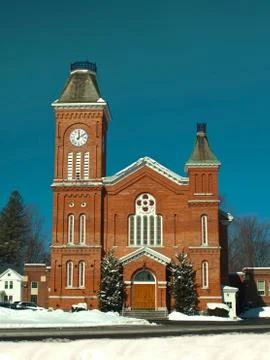 Church in winter Stock Photos