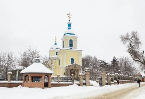 Church at winter Stock Photos