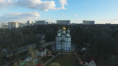 Church In The Woods Around Stock Footage 75239013