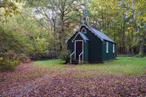 The Church in the Woods Bramdean Stock Photos