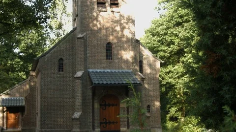 Church in woods Stock Footage 78880997