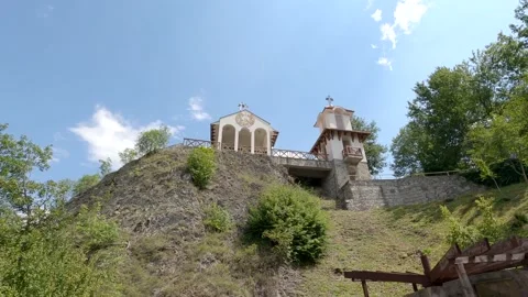 Church in the woods Stock Footage 139945809