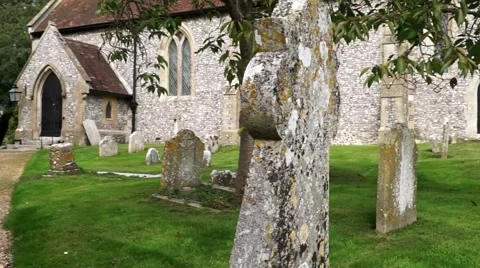Church yard on a slider Stock Footage 48656012