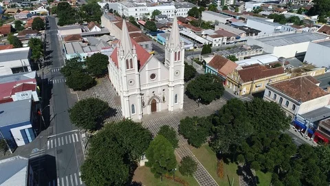 CHURCHE IN SMALL CITY FROM BRAZIL Stock Footage 88786705