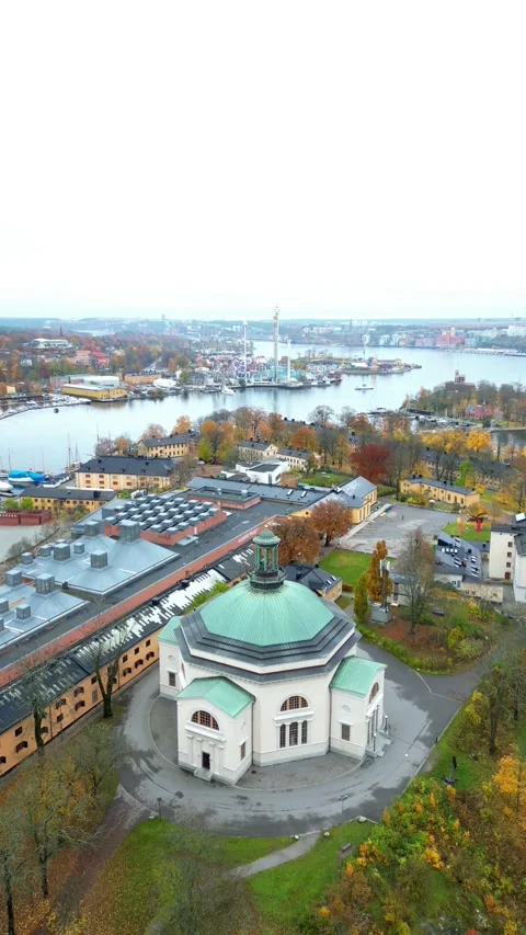 Churches, coastal area and architecture of Sweden Stock-Footage 257333041