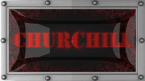 Churchill on led Stock Footage