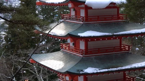 Chureito Pagoda Stockbeeldmateriaal 129724231