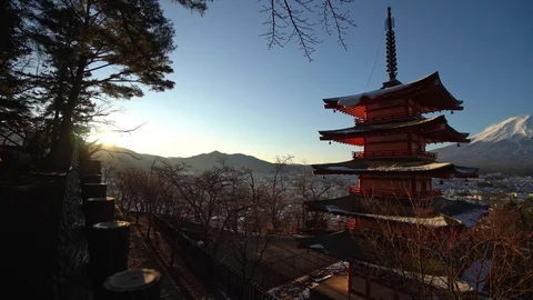 Chureito Pagoda Stockbeeldmateriaal 129724903