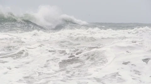 Churning Surf Stock Footage 98057377