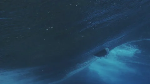 Churning Vortex Builds Behind Wave at Cloudbreak Video stock 320878557