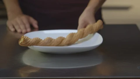 Churro On A Plate 스톡 동영상 105331007