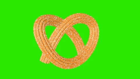 Churros close-up rotating on green screen, spanish traditional pastry. Stock Footage 278507682