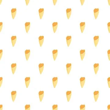 Churros pattern repeat background design for food concept Stock Illustration