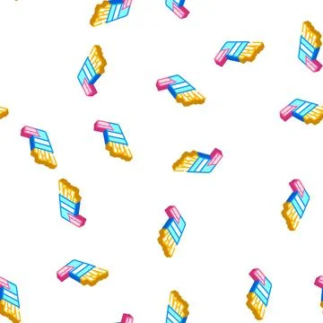 Churros spain snack isometric icon seamless pattern Illustrazione stock