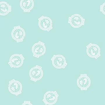 Churros spain snack line vector seamless pattern Stock Illustration