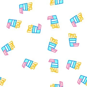 Churros spain snack vector seamless pattern Stock Illustration