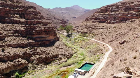 Chusmiza hotspring, Iquique, Chile Stock Footage 252136033