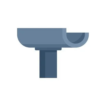 Chute gutter icon flat isolated Stock Illustration