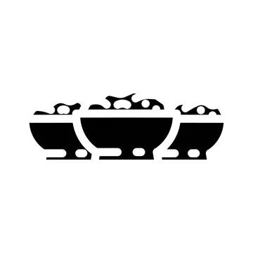 Chutney condiment glyph icon vector illustration Stock Illustration