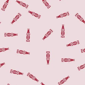 Chutney condiment glyph seamless pattern Stock Illustration