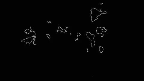 Chuuk Island state map of Micronesia out... | Stock Video | Pond5