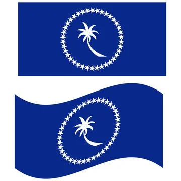 Chuuk state of Micronesia flag. flag of Chuuk. National flag of Chuuk. Stock Illustration