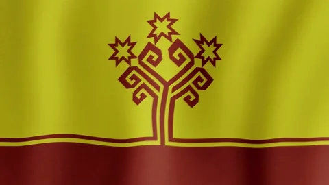 Chuvash Republic. The flag flutters in the wind Stock Footage 215831740