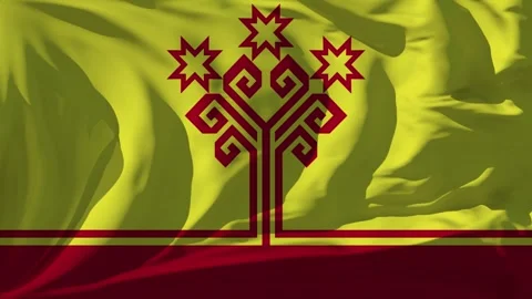 Chuvashia Flag Loop Video stock 295747259