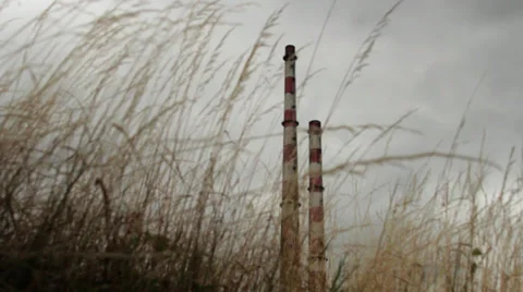 Chymneys in a cloudy day Stock-Footage 37663503