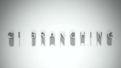 Ci branching 3D title animation white text on a white background Stock Footage 299748656