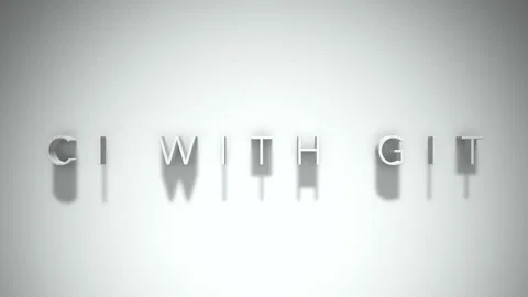 Ci with git 3D title animation with shadows on a white background 스톡 동영상 297216112