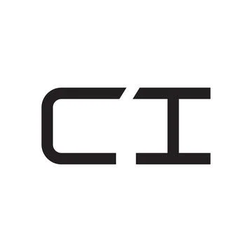 Ci initial letter vector logo icon Illustrazione stock