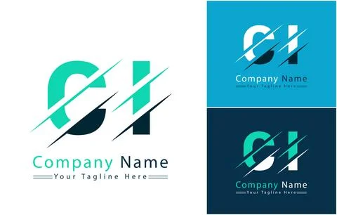 CI Letter Logo Vector Design Concept Elements Illustrazione stock