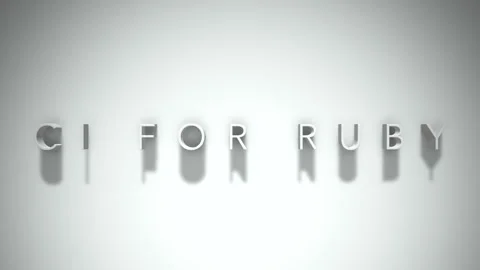Ci for ruby 3D title animation with shadows on a white background 스톡 동영상 297216098