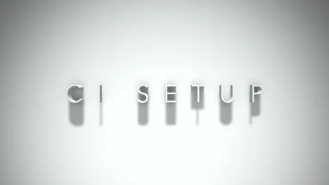 Ci setup 3D title animation with shadows on a white background Stock Footage 297216107