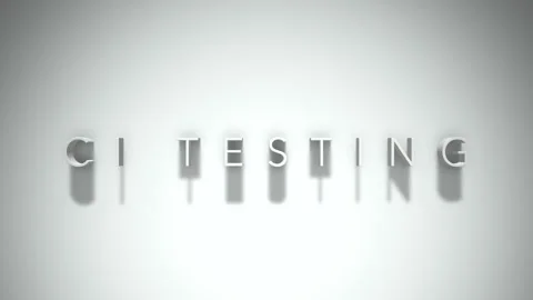 Ci testing 3D title animation with shadows on a white background Video stock 297216108