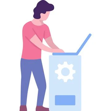 CI tool comparison icon service support system Stock Illustration