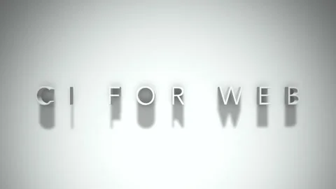 Ci for web 3D title animation with shadows on a white background Stock Footage 297216100