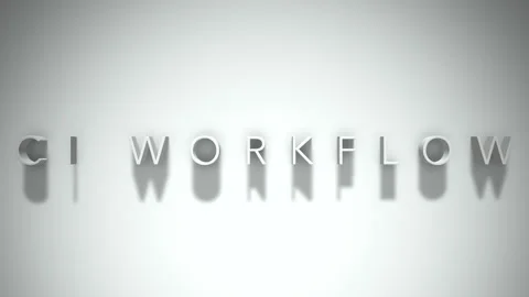 Ci workflow 3D title animation with shadows on a white background Stock Footage 297216113