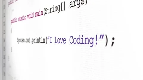 CI000068 Java I love coding Stock Footage 67759088