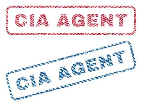 CIA Agent Text Textile Seal Stamp Watermarks Stock Illustration