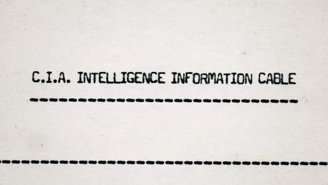 CIA document secret header Foto stock