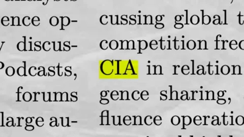 CIA Highlighted in Newspaper Article Intelligence Agency Security and Stock Footage 335343798