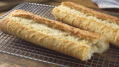 Ciabatta Baguette Stock Footage 121210257