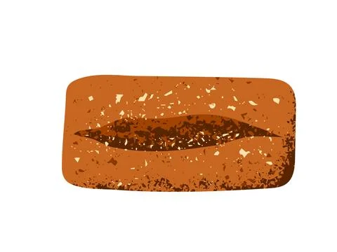 Ciabatta bread vector illustration. Loaf of delicious fresh italian pastry Stock Illustration