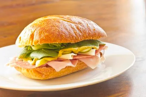 Ciabatta Roll Sandwich Stock Photos