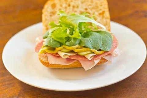 Ciabatta Roll Sandwich Stock Photos