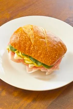 Ciabatta Roll Sandwich Stock Photos